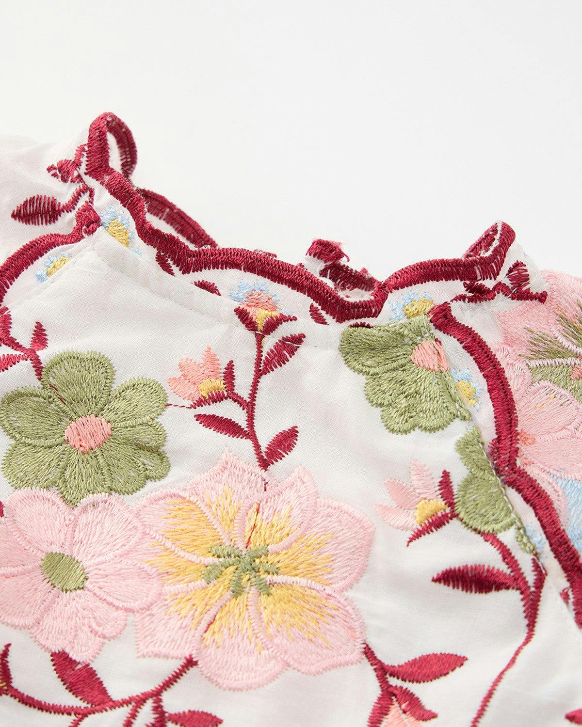 Penelope Cotton Embroidered Mini Dress (Baby)