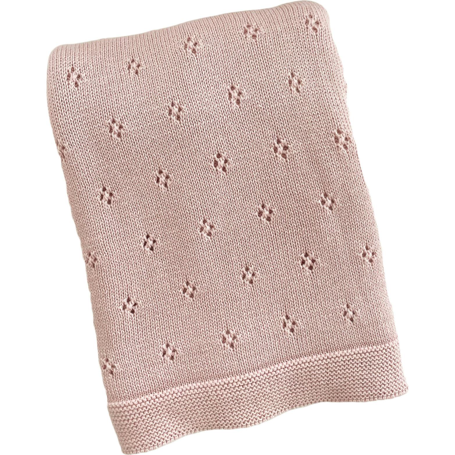 Heirloom Pique Blanket, Blush | Organic Cotton