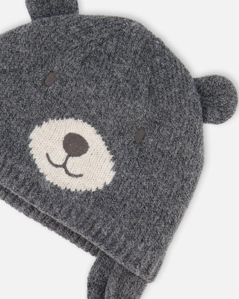 Lined Knit Hat with Ears