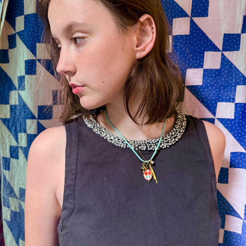 SUMMER CORD FISH CHARM NECKLACE