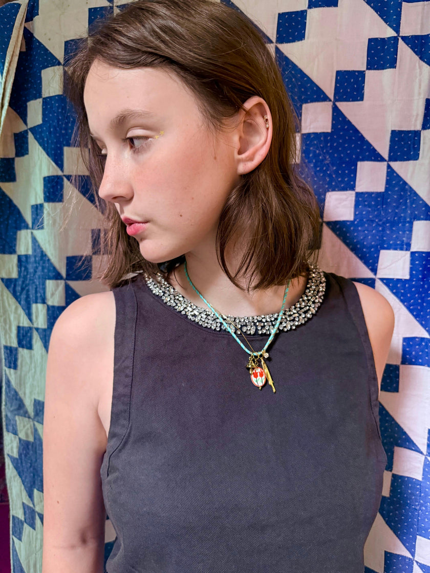 SUMMER CORD FISH CHARM NECKLACE