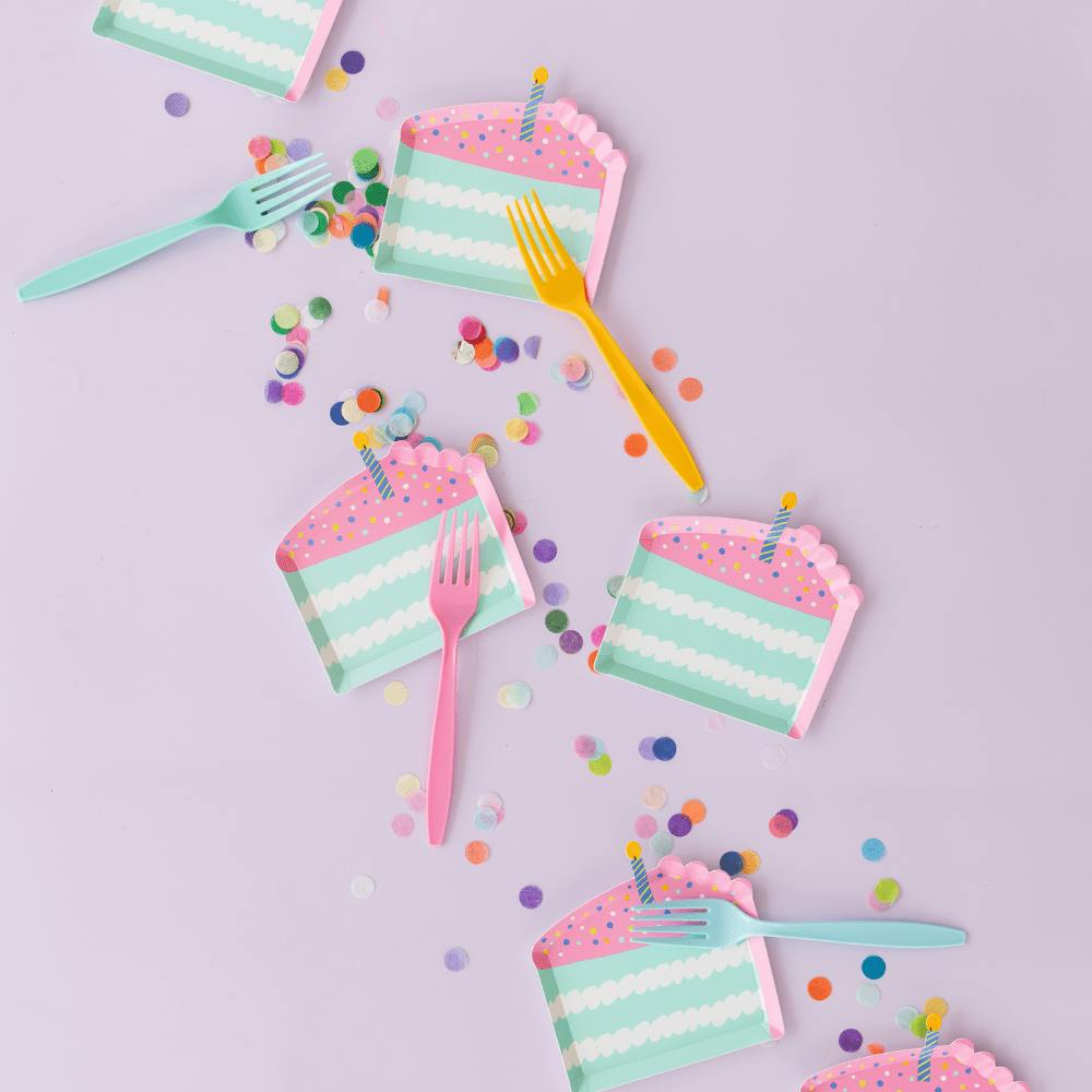 It's A Birthday Cake Slice Canapé Plates
