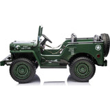 24V Military Willy Jeep 3 Seater Electric Ride on (Green)