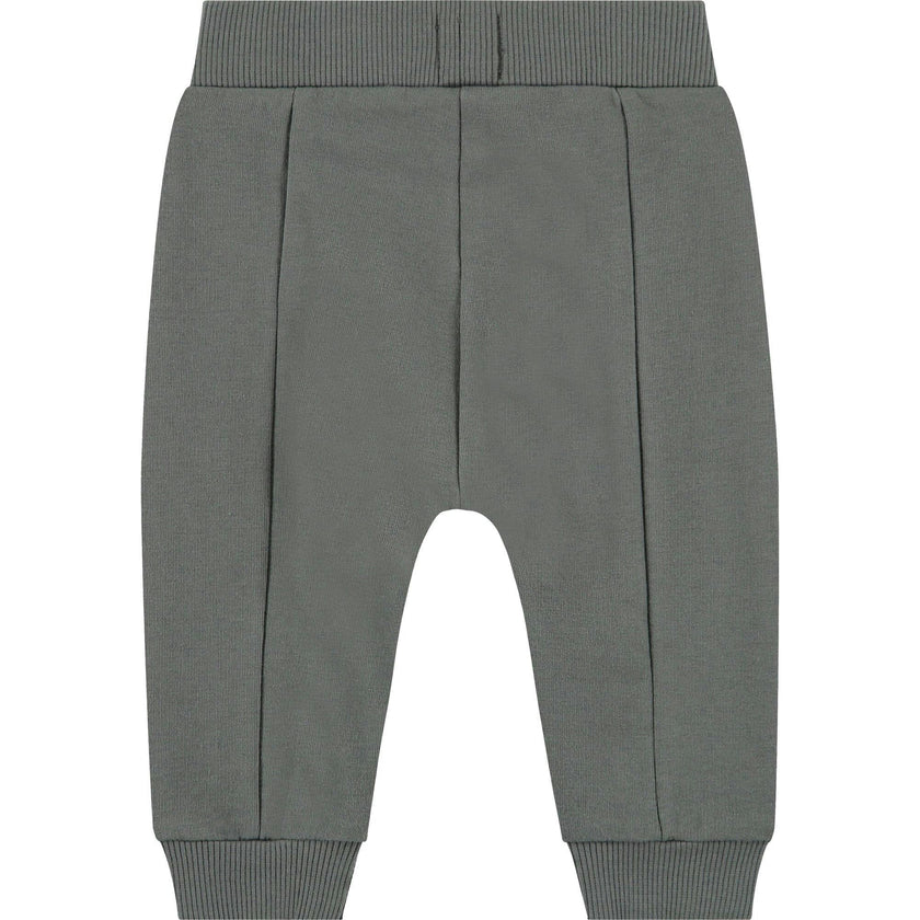 Ribbed Cuff Front Pocket Center Seam Sweatpants