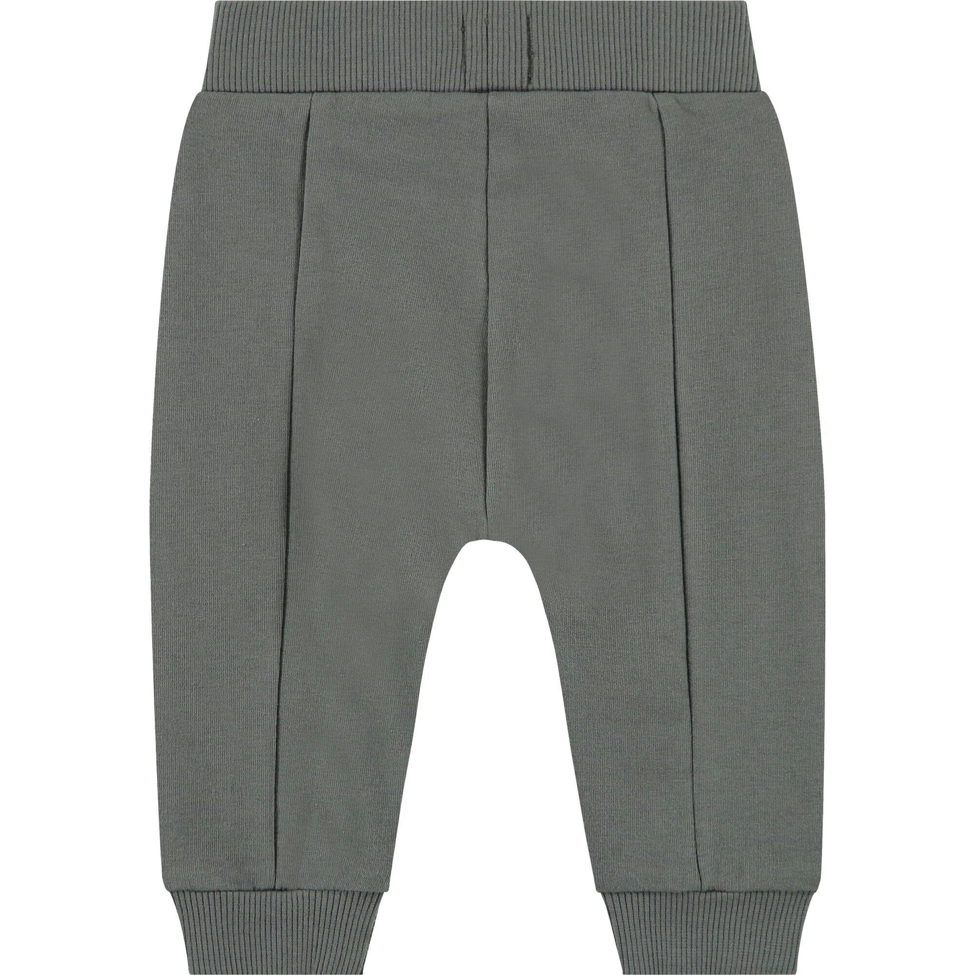 Ribbed Cuff Front Pocket Center Seam Sweatpants