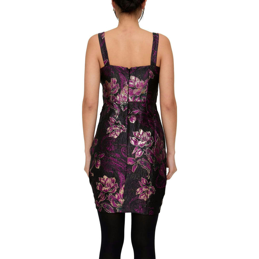 Derry Floral Lurex Jacquard Midi Dress