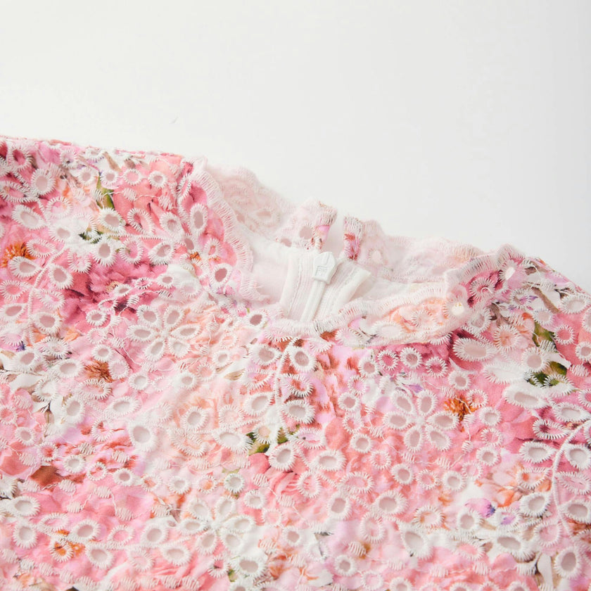 Julietta Cotton Embroidered Mini Dress