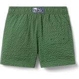 Recycled Seersucker Tiger Swim Trunk, Green