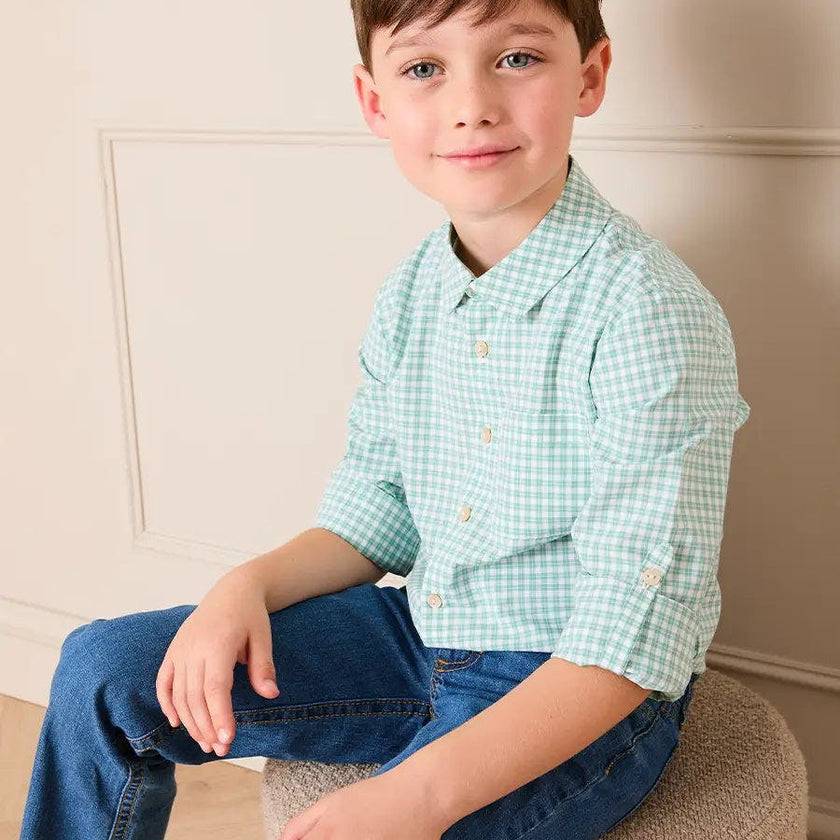Five Pocket Straight Leg Jeans in Blue Denim (2-10yrs)