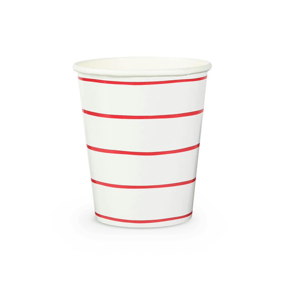 Candy Apple Frenchie Striped 9 oz Cups