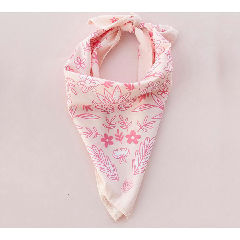 Pink Floral Cowgirl Bandana