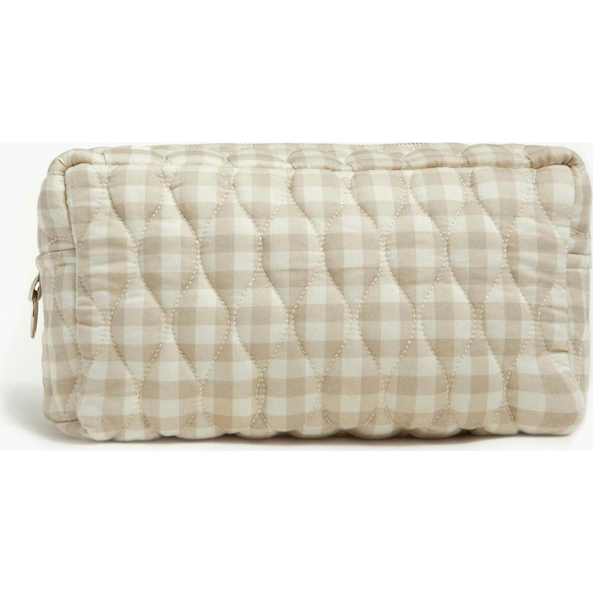Gingham Toiletry Zipper Pouch, Prints