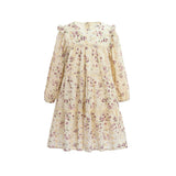 Ivory Floral Ruffle Dress