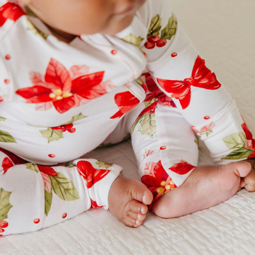 Bamboo Convertible Zip-Up Footie Pajama - Holly Anne