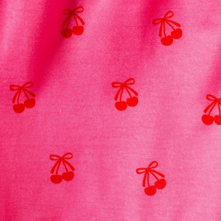 Girls Tee & Short Pajama Set | Pink Cherry Heart