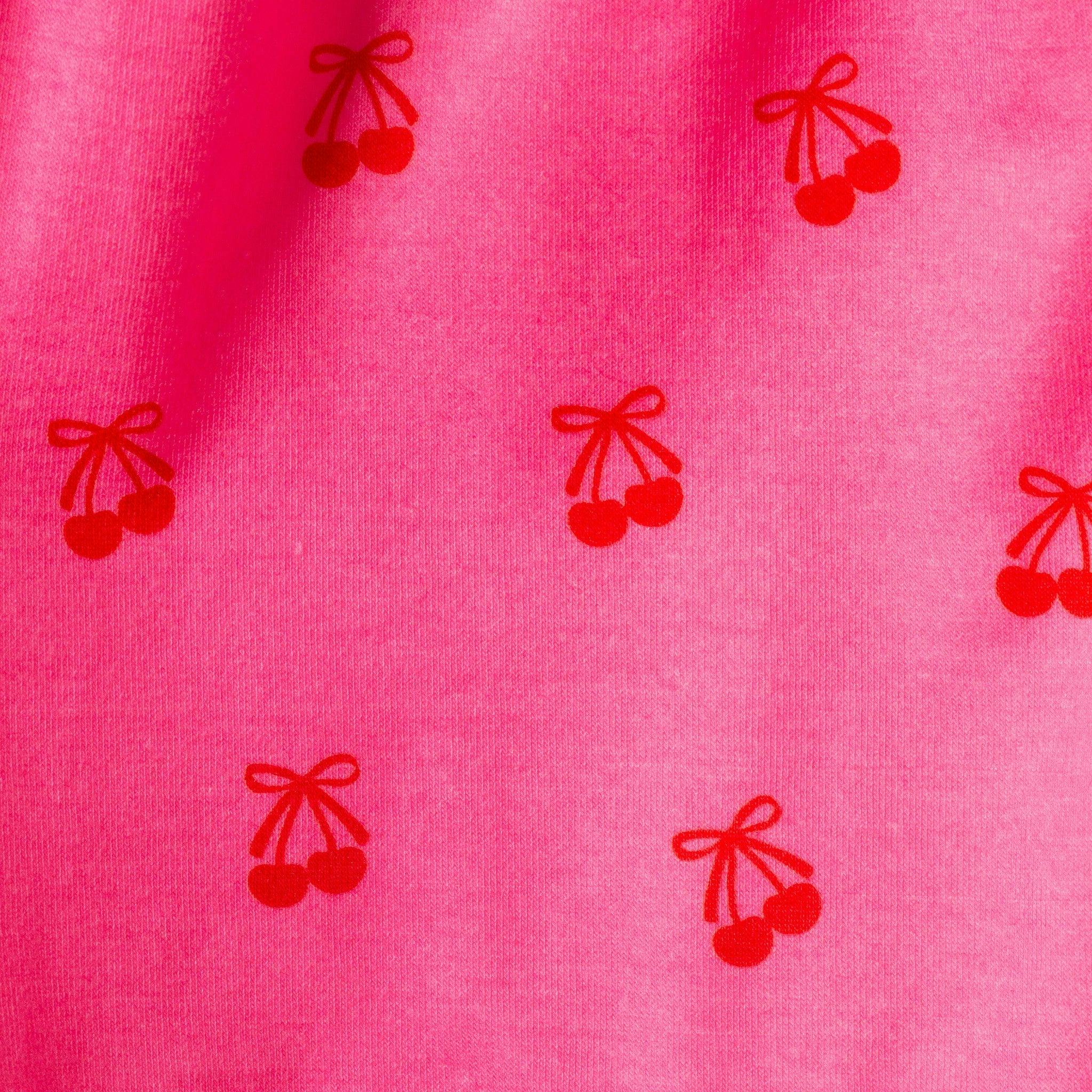 Girls Tee & Short Pajama Set | Pink Cherry Heart