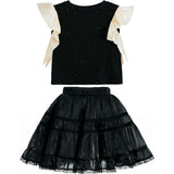 Glitter Ruffle Skirt Set
