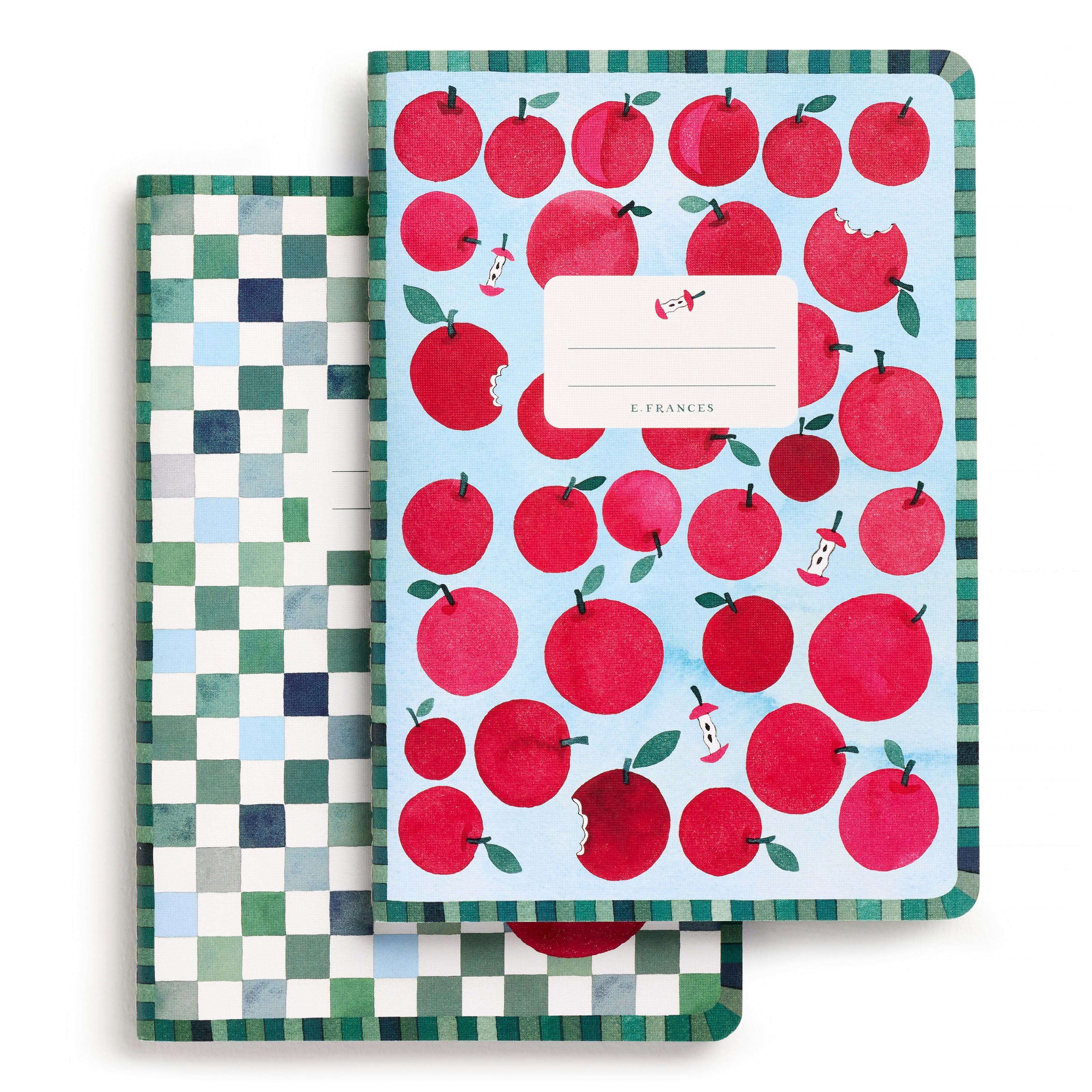 Apple a Day Set of Two Stitched Notebooks