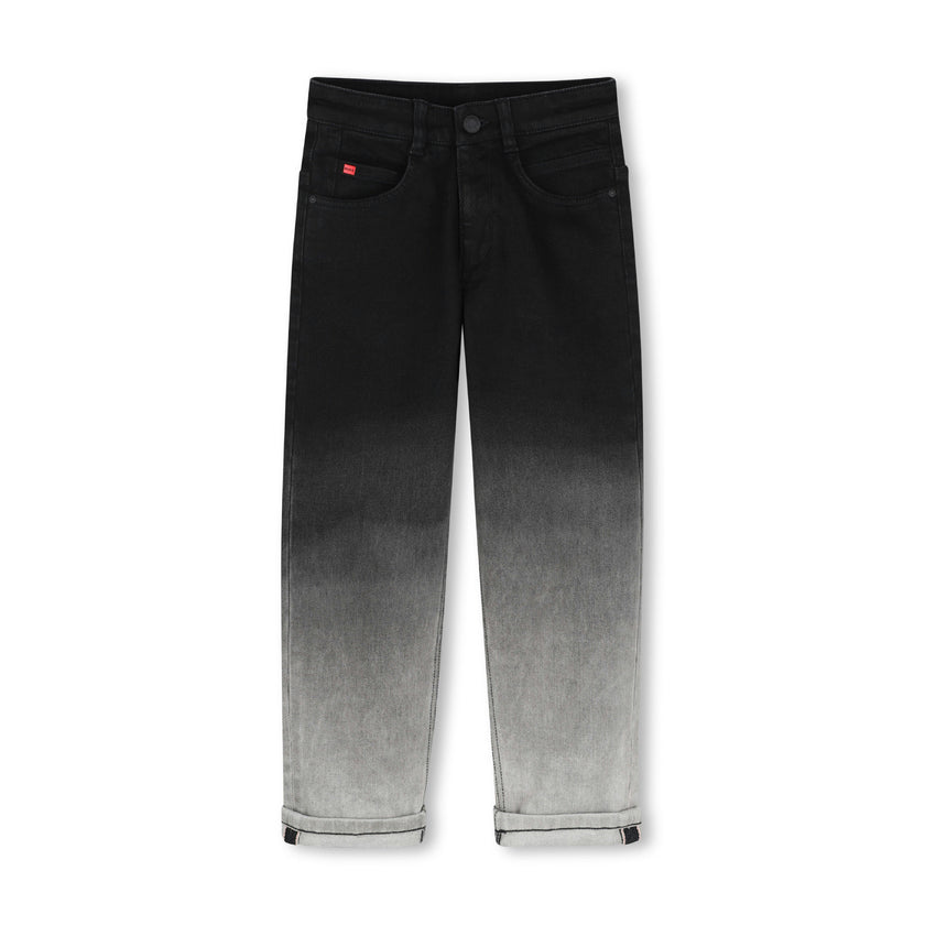 Black Faded Denim Pants