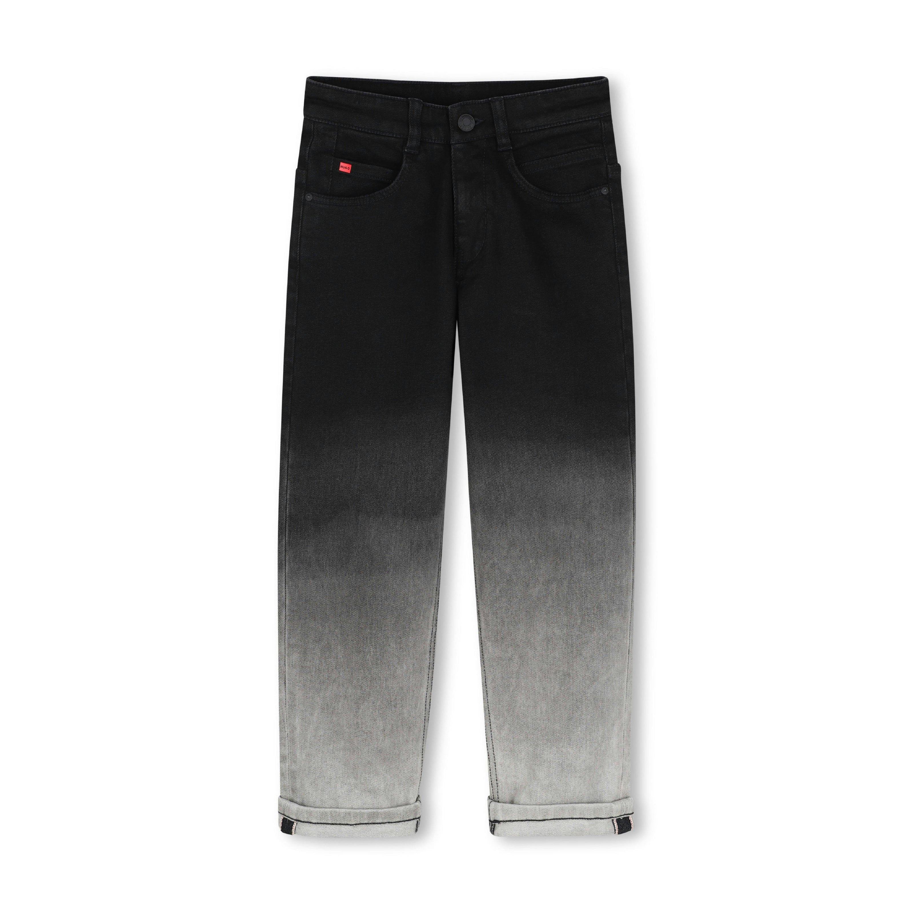 Black Faded Denim Pants