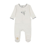 Heirloom Berry Footie Ivory & Blue