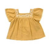 Square Neck Peasant Top