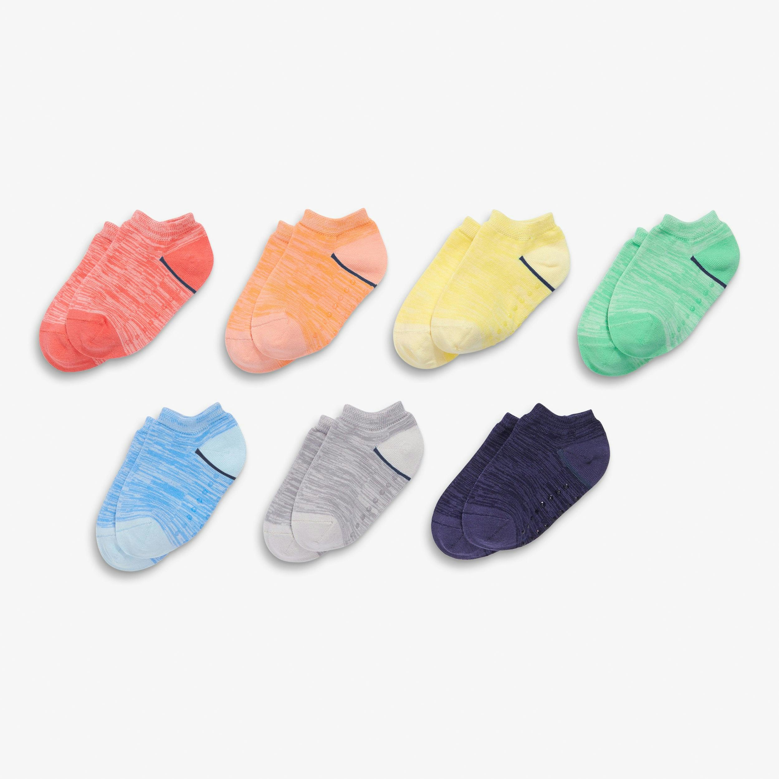 Kids space-dyed ankle sock 7-pack