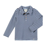 BUGGLE Cosy Fabric Blue/Navy stripe Polo