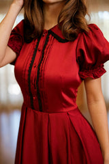 Sophia Dress in Garnet