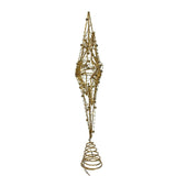 Kurt Adler 19.7-Inch Battery Operated LED Lighted 8-Point Gold Metal Star Tree Topper