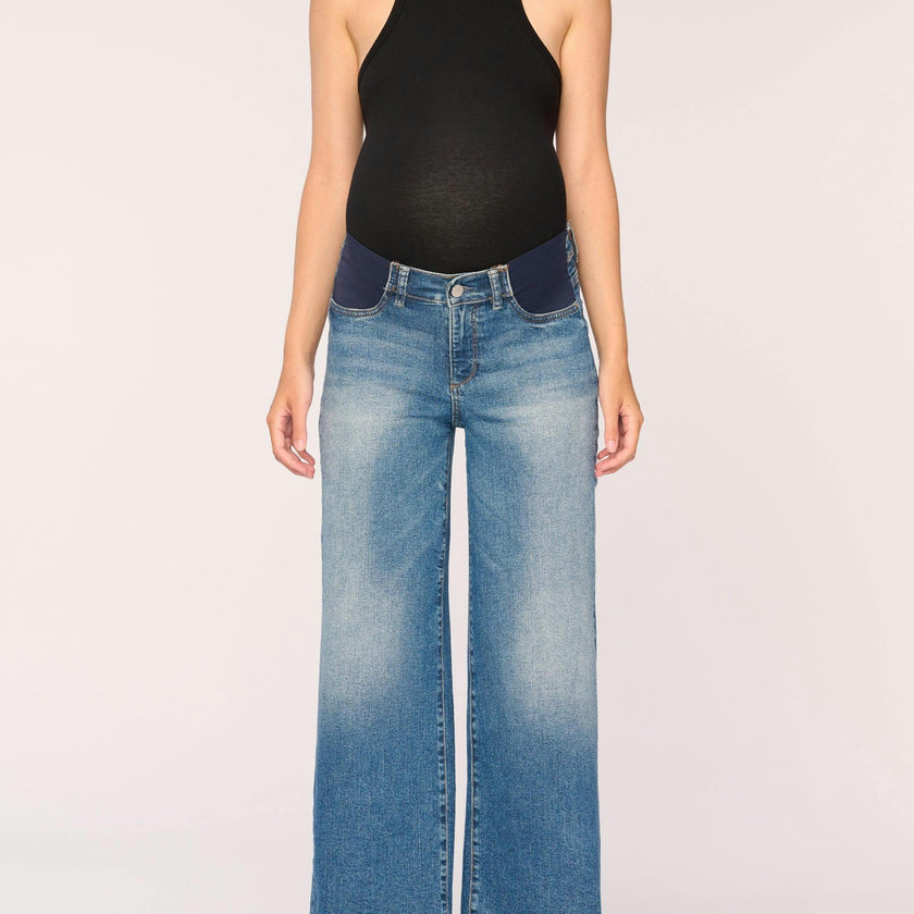 Hepburn Maternity Wide Leg Vintage Jeans | East Lake