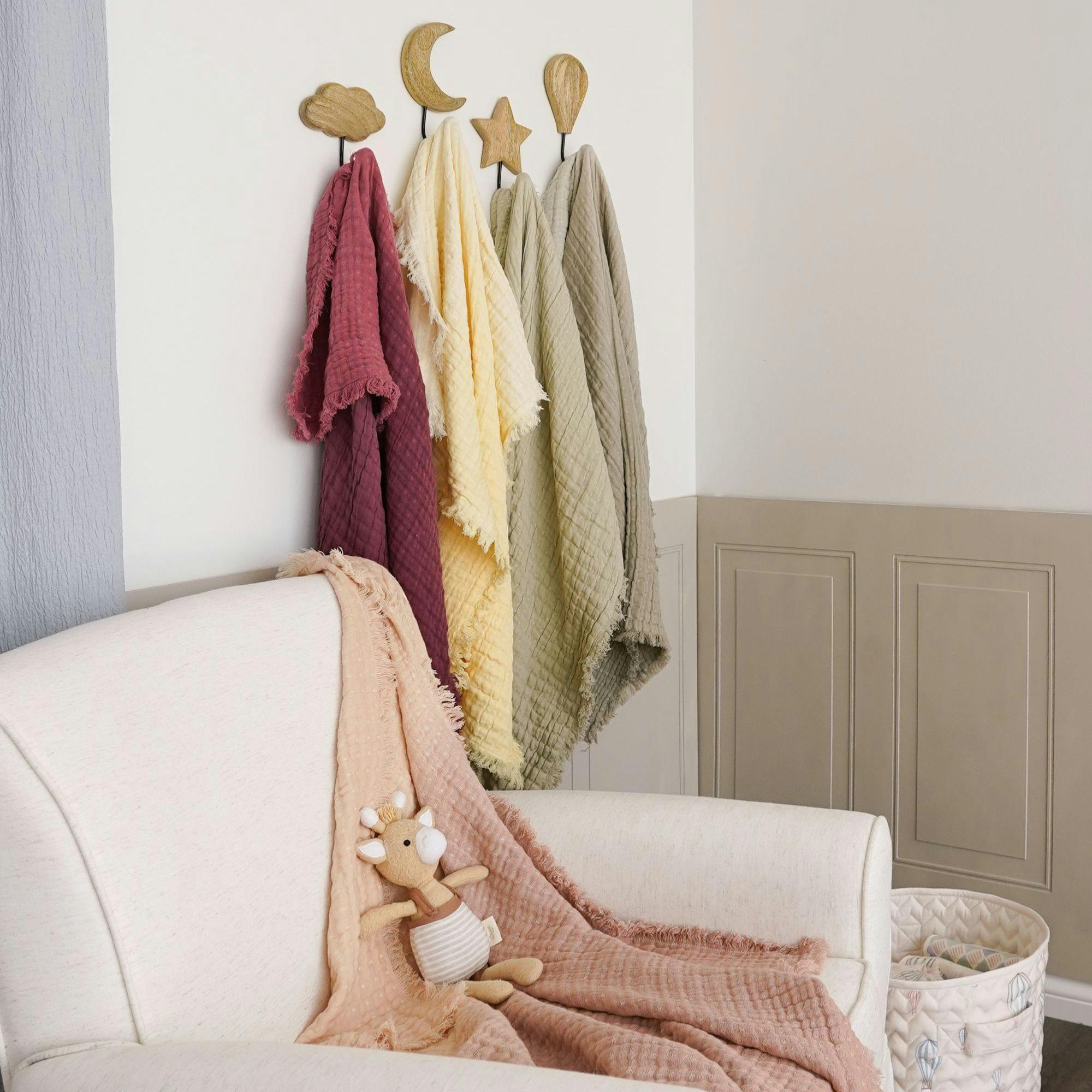 Multi-Layer Cotton Muslin Baby Blanket (Sage Green Ombre)