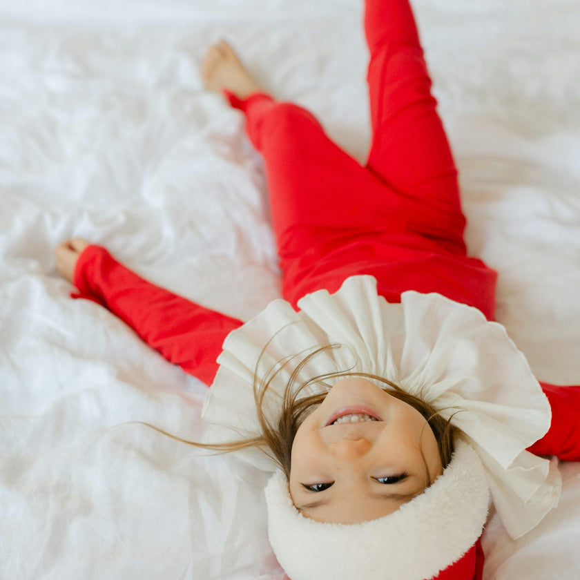 Red Holiday Elf Pajama Costume, Santa Costume