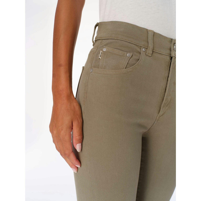 Patti Straight High Rise Ankle Jeans | Pale Green