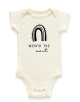 Worth The Wait Rainbow Organic Baby Bodysuit