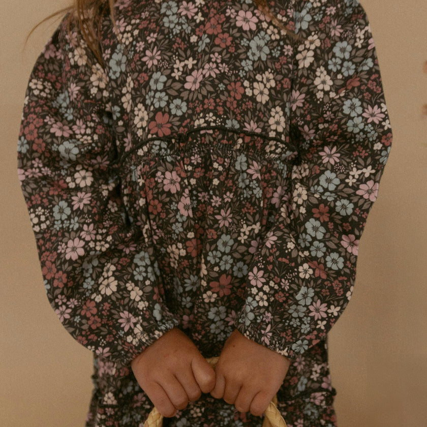 Organic Long Sleeve Tiered Dress