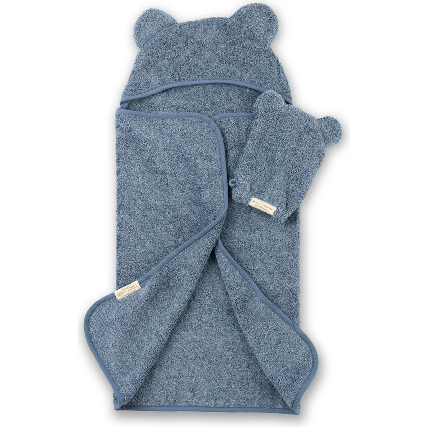 Hooded Towel + Wash Mitt Set Rain