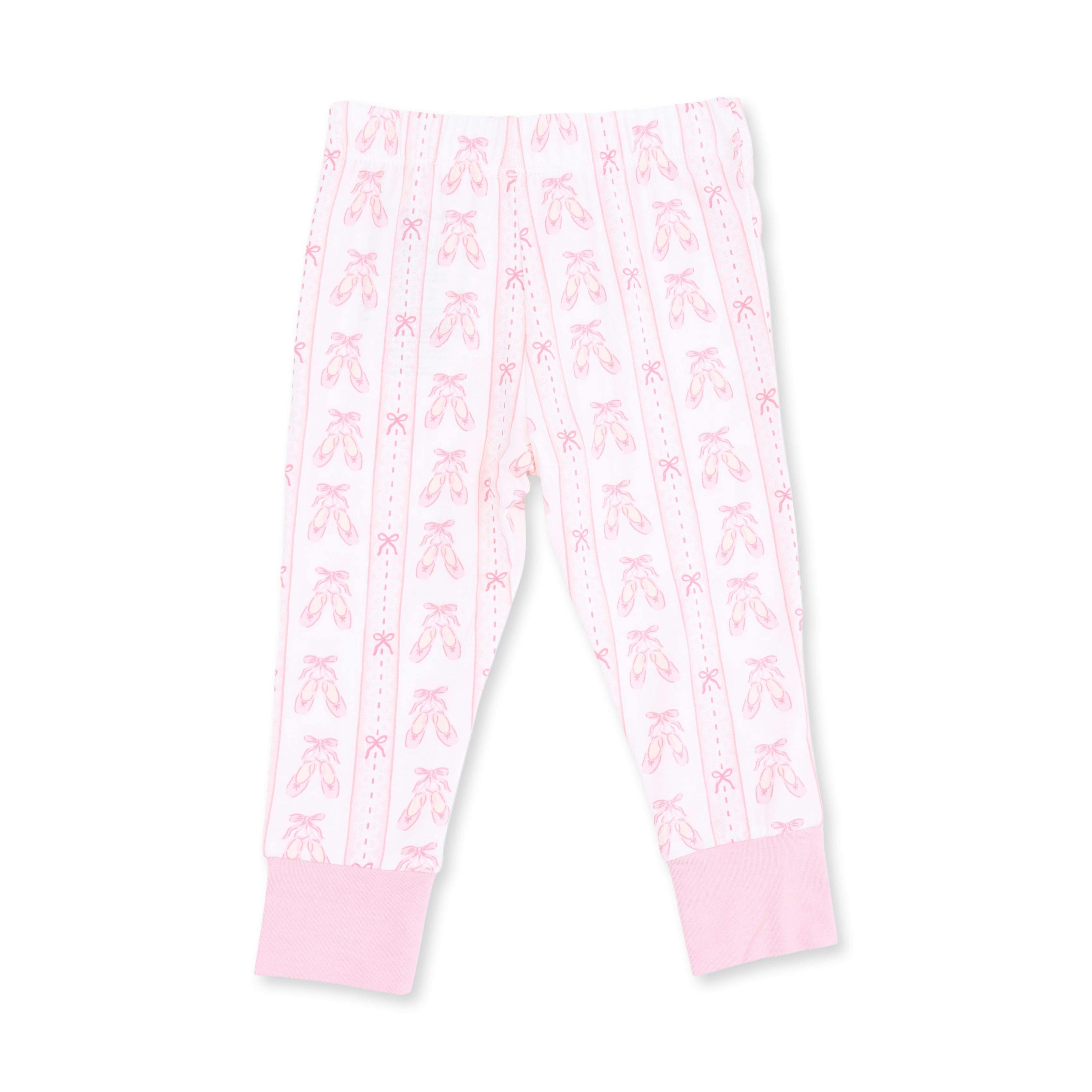 Ballet Shoes Ribbon Stripe - Long Sleeve Loungewear Set