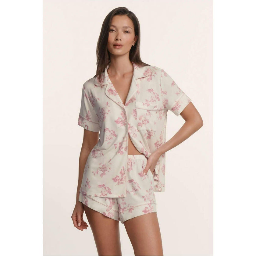 Gisele Printed TENCEL™ Modal Relaxed Short PJ Set, Pink