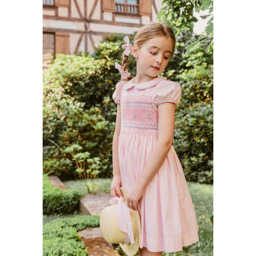 Princess Charlotte Heirloom Pink Smocked Dress