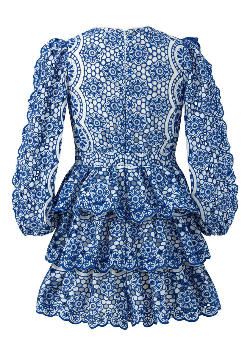 Skyla Sleeve Embroidered Mini Dress