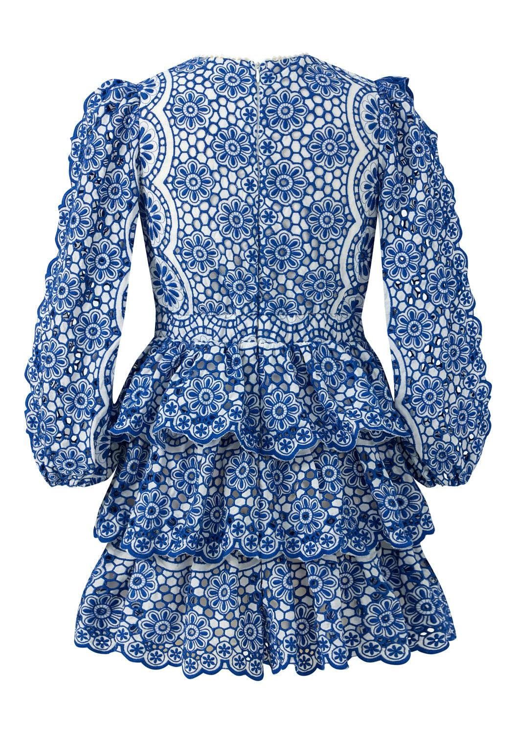Skyla Sleeve Embroidered Mini Dress