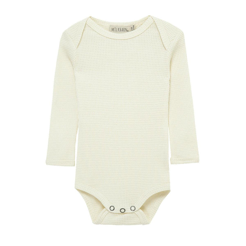 Vanilla Waffle Long Sleeve One Piece