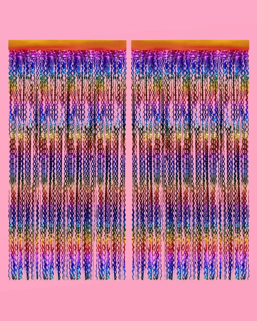 Rain On Me Curtain - wavy foil curtain