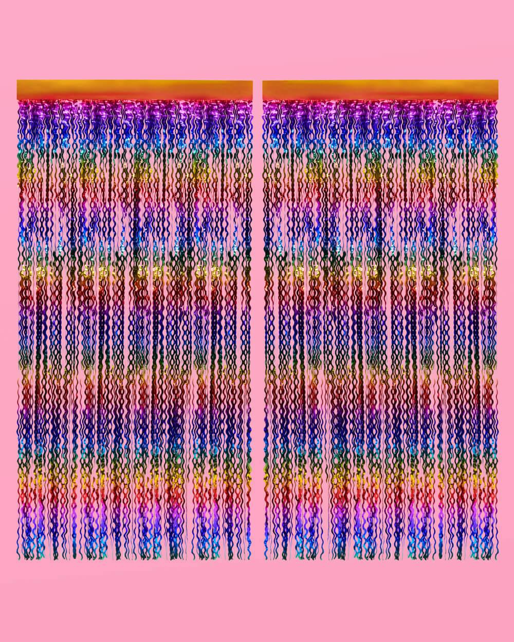 Rain On Me Curtain - wavy foil curtain