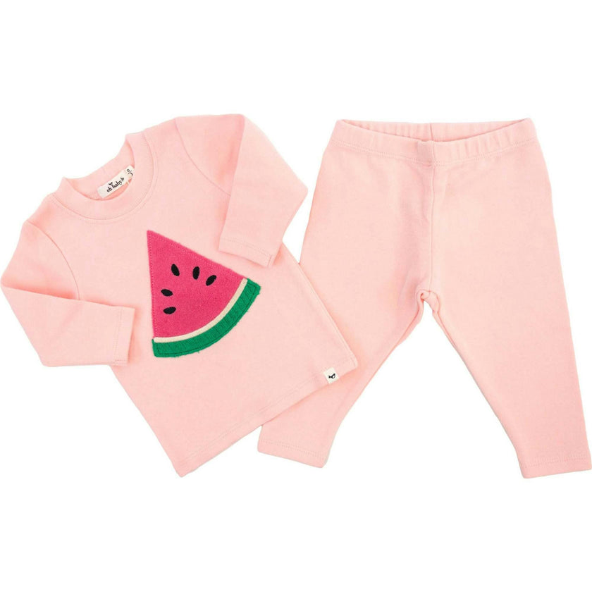 Watermelon Terry Applique Two Piece Set