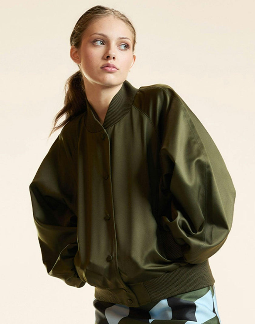 Satin Bomber Jacket