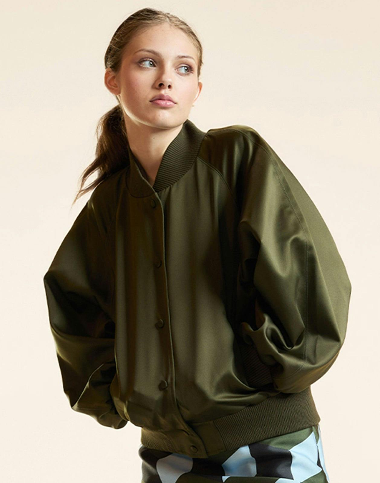 Satin Bomber Jacket