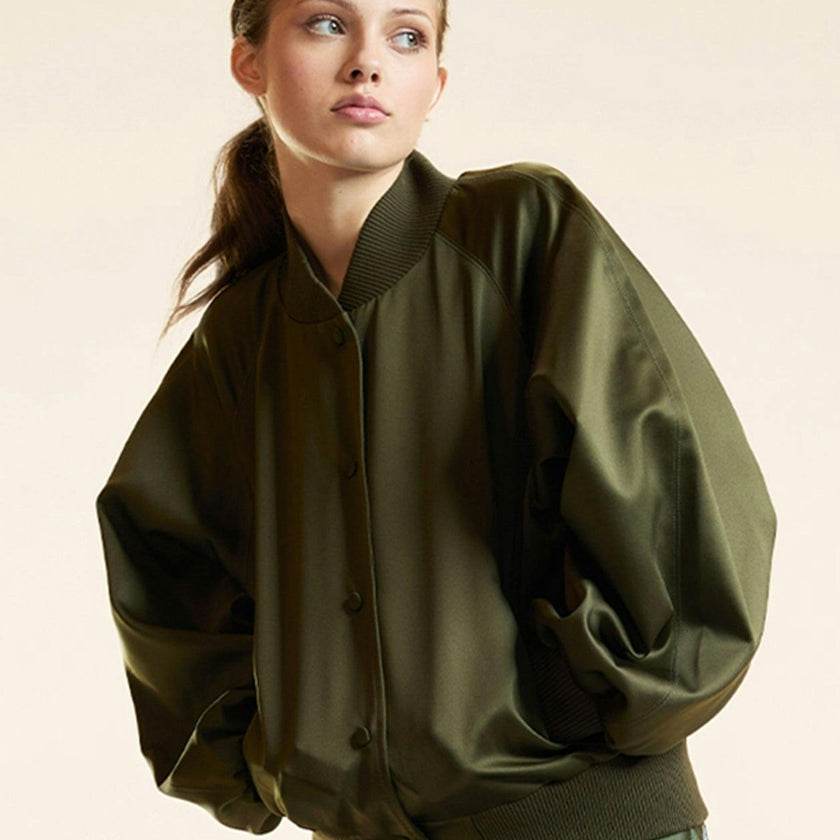Satin Bomber Jacket