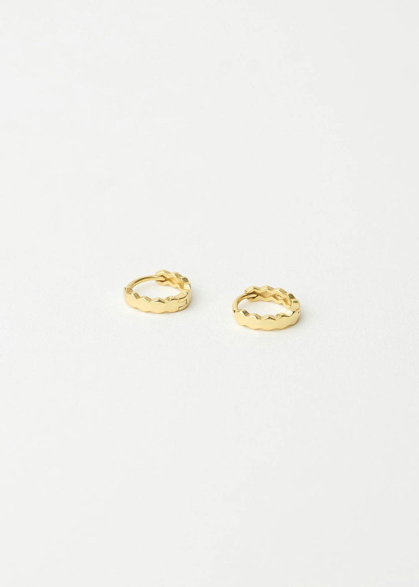 Wavy Gold Hoops